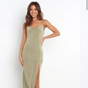Petal and pup olive wedding guest dress
